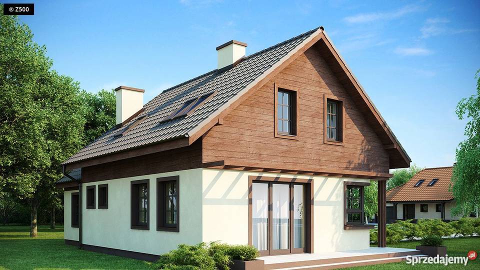 Klasyczny dom całoroczny z drewna domy drewniane Bydgoszcz