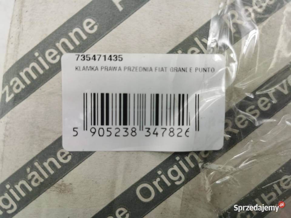 KLAMKA DRZWI PRAWY PRZÓD FIAT GRANDE PUNTO 2005