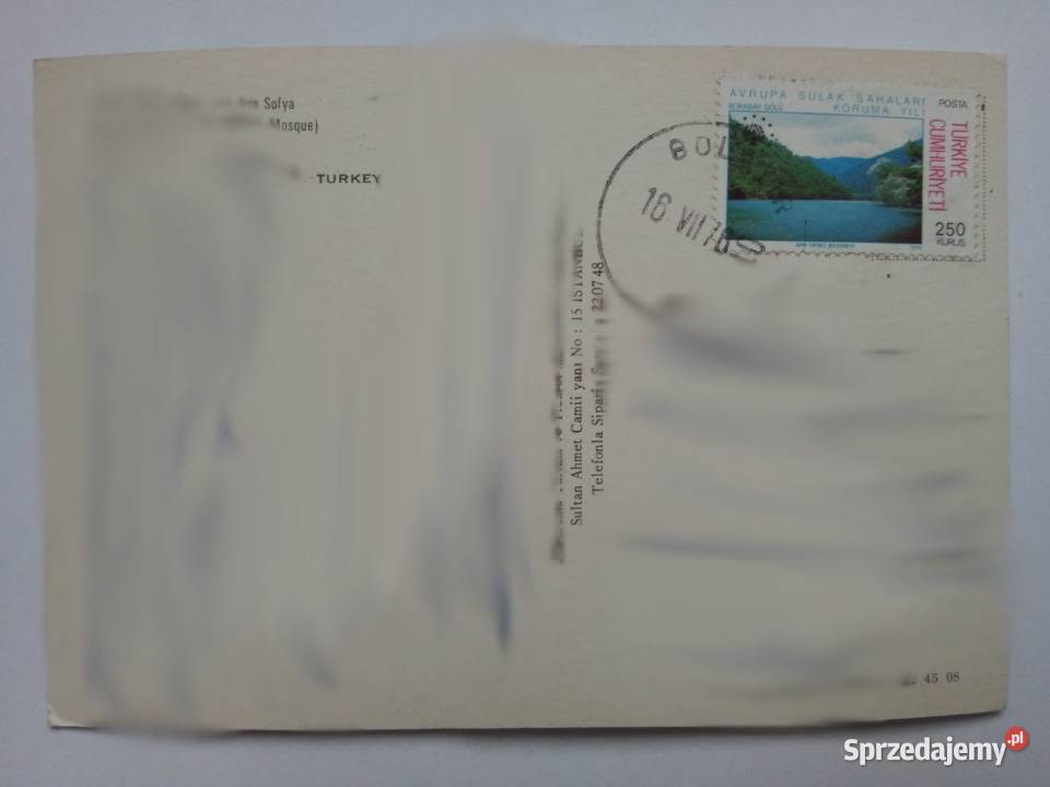 Pocztówka Istanbuł 1976r Znaczek Dąbrowa Górnicza