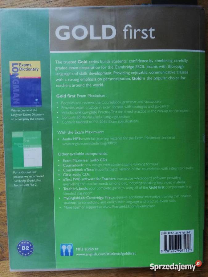Gold first coursebook exam maximiser with key Kraków
