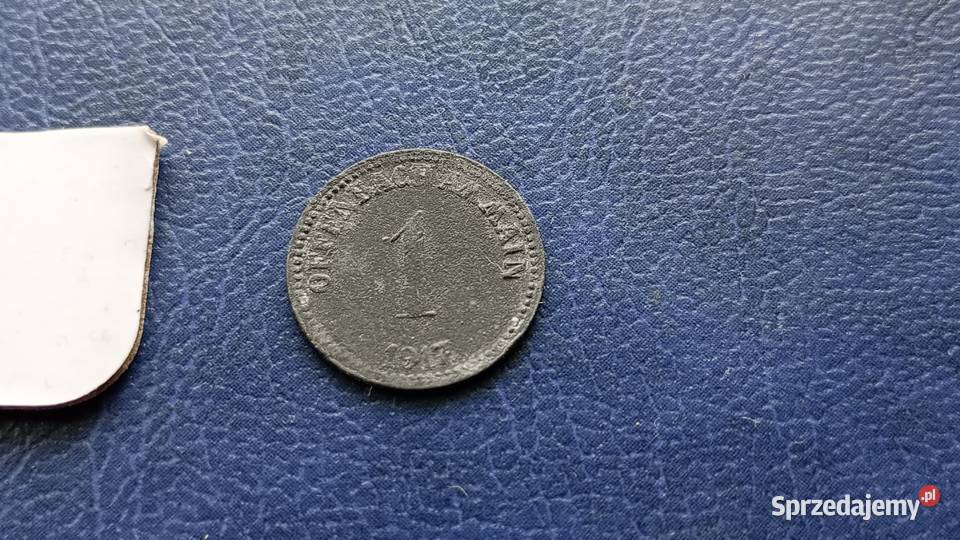 Stare monety 1 fenig 1917 Offenbach Niemcy Numizmatyka Lesko