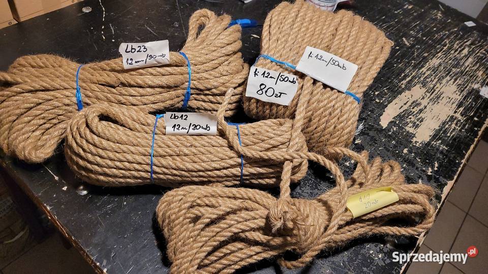 Linapowróz sznurek linka jutowa lina zeglarska drewno Rzeszotary