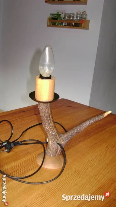 Stylowa lampka z poroża jelenia Okazja wielkopolskie Gniezno