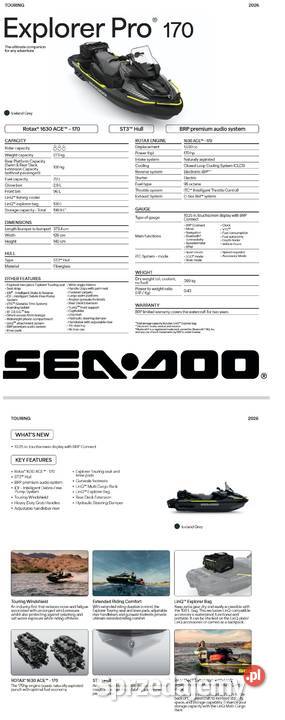 Skuter wodny Seadoo Explorer Pro 170 Iceland Nowy Sącz