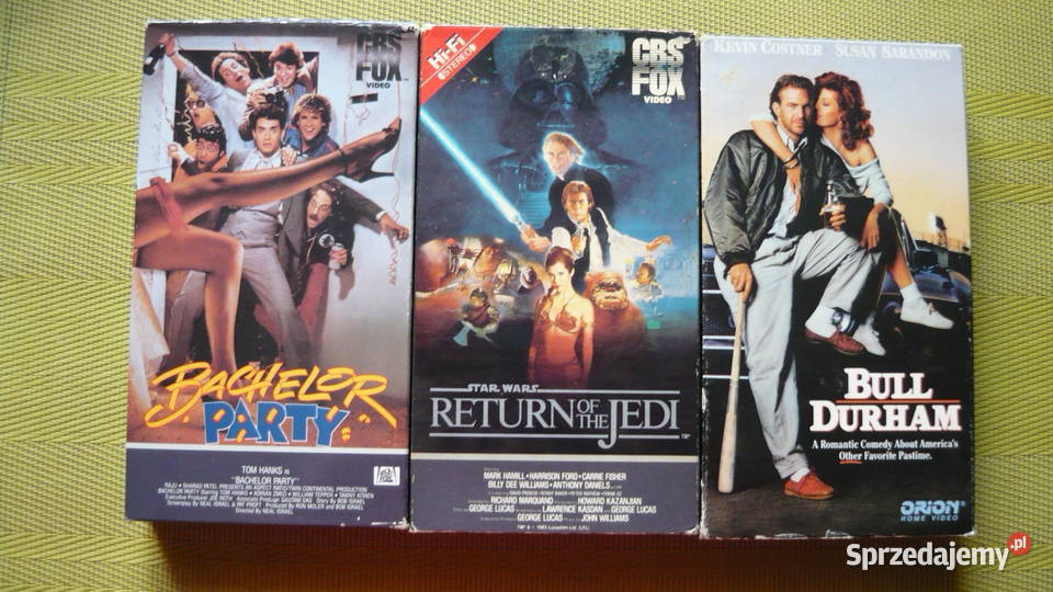 Oryginalne etui na kasety VHS Myszków