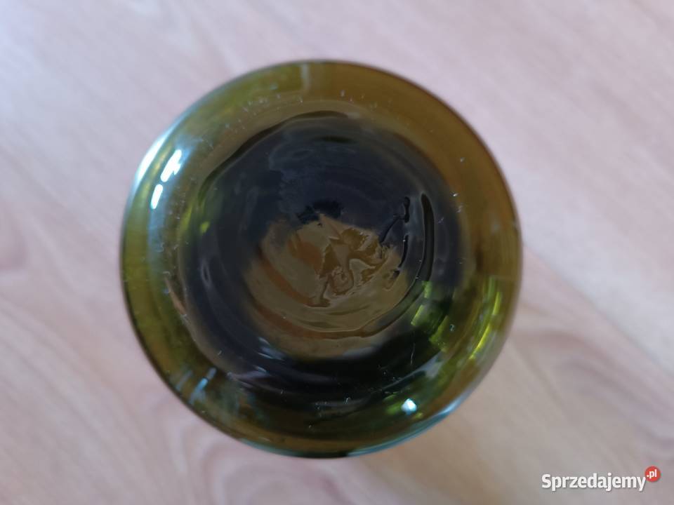 Duży szklany pokal Szkło kryształowe dmuchane śląskie Szczyrk