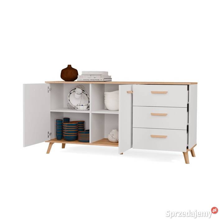 Komoda OLYMPO 2D3S BIAŁA DĄB ARTISAN