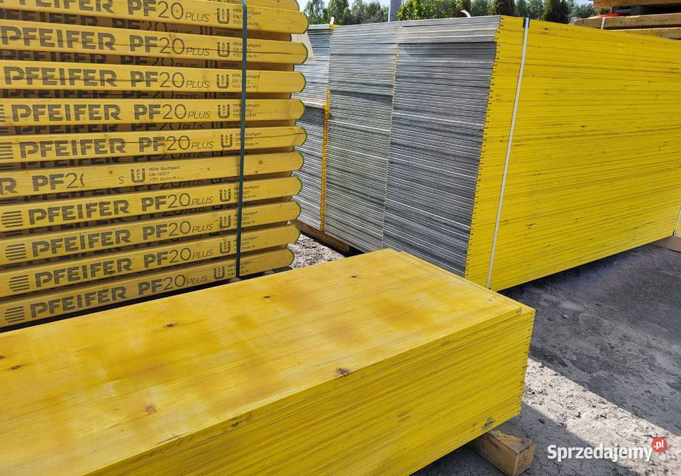 Sklejka Płyty szalunkowe Stemple budowlane Pelplin sprzedam