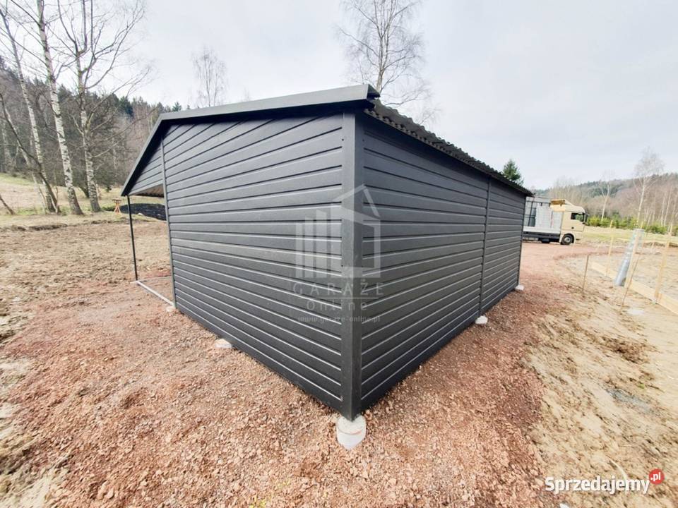 Garaż Blaszany 4x6 wiata 35x6 Brama uchylna