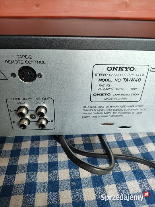 ONKYO TAW40 Magnetofon kasetowy ZADBANY Zduńska Wola sprzedam
