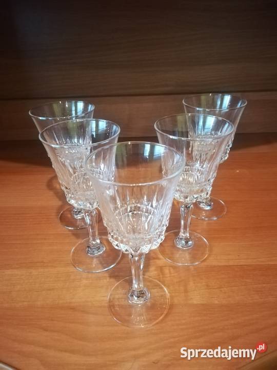Krysztalowe kieliszki do białego wina przezroczysty Katowice sprzedam