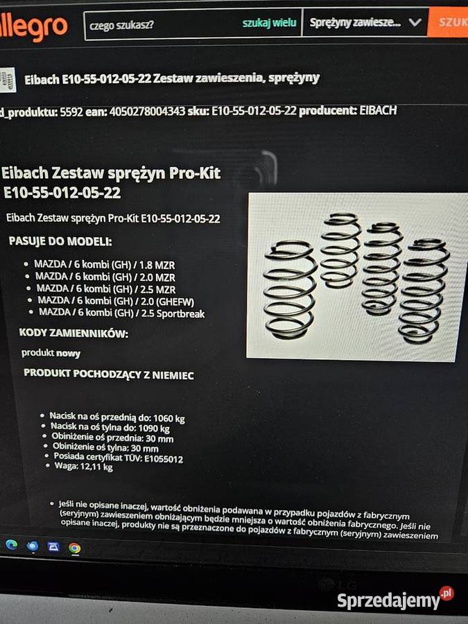 Wachacze przód Mazda 6 GH Pułtusk