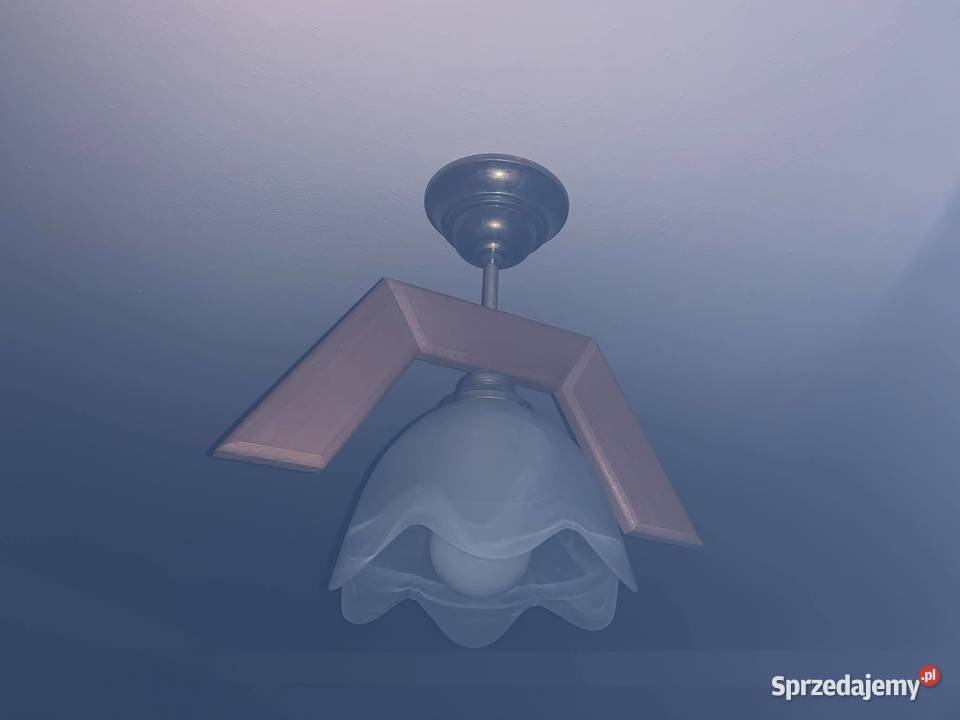 Lampa sufitowalampy sufitowe z drewnem 2 sztuki biały Jasło sprzedam