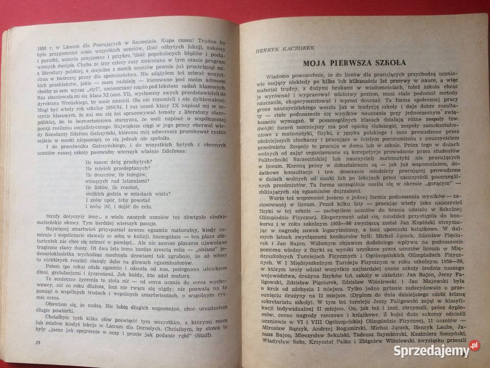 868 I Liceum Ogólnokształcące Pracujących Antykwariat Szczecin
