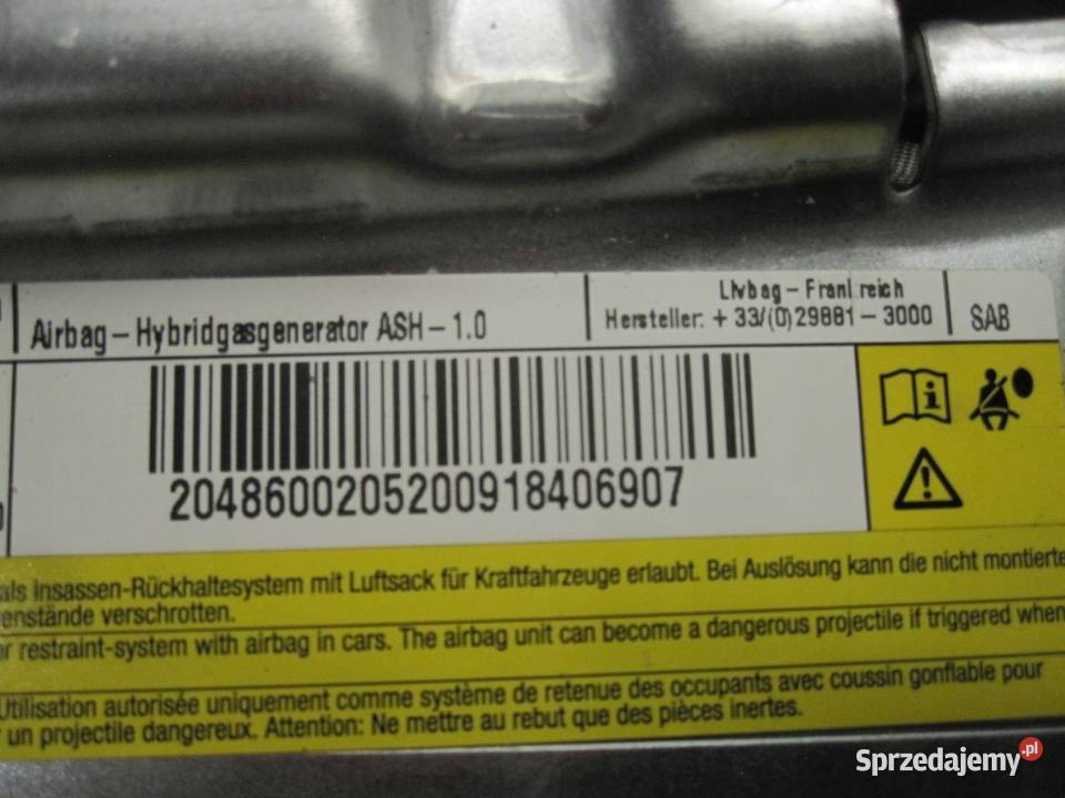 MERCEDES W204 09r AIRBAG poduszka fotela prawa osobowe Kielce