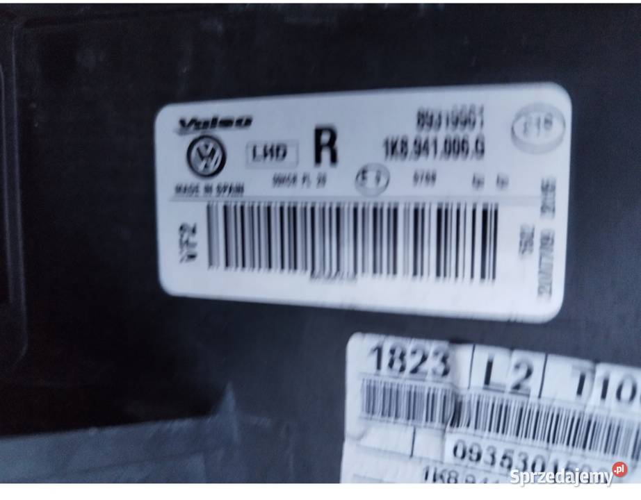 1K8941006G 1K8941005G LAMPA PRZEDNIA VW SCIROCCO osobowe