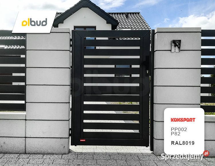 Ogrodzenie nowoczesne poziome KONSPORT P82 Budownictwo i akcesoria Stegna