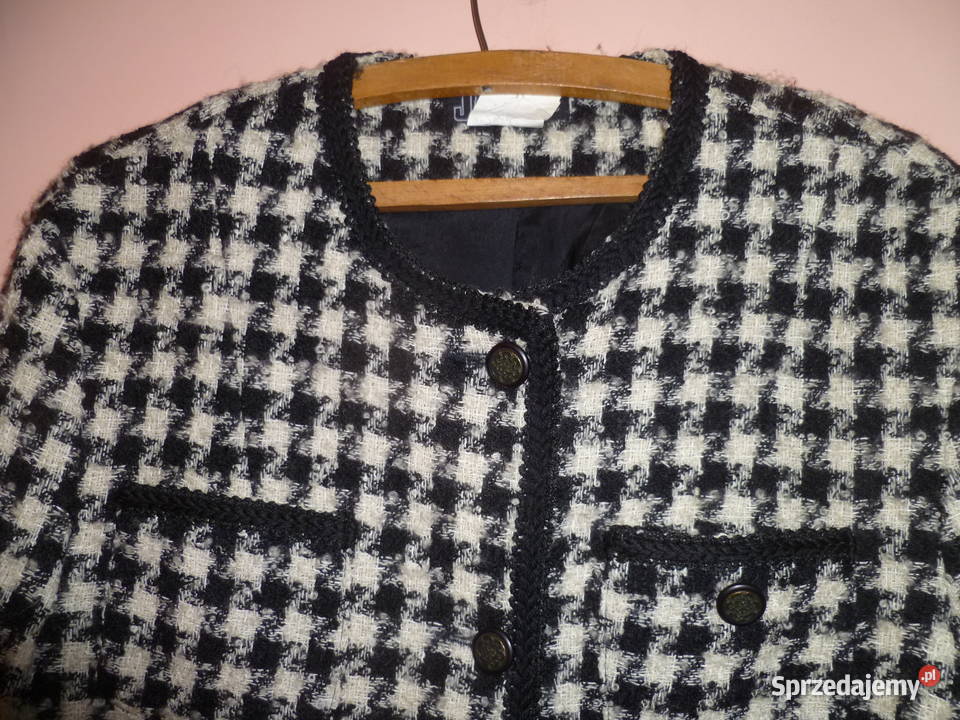 Żakiet pepitko biały Kraków