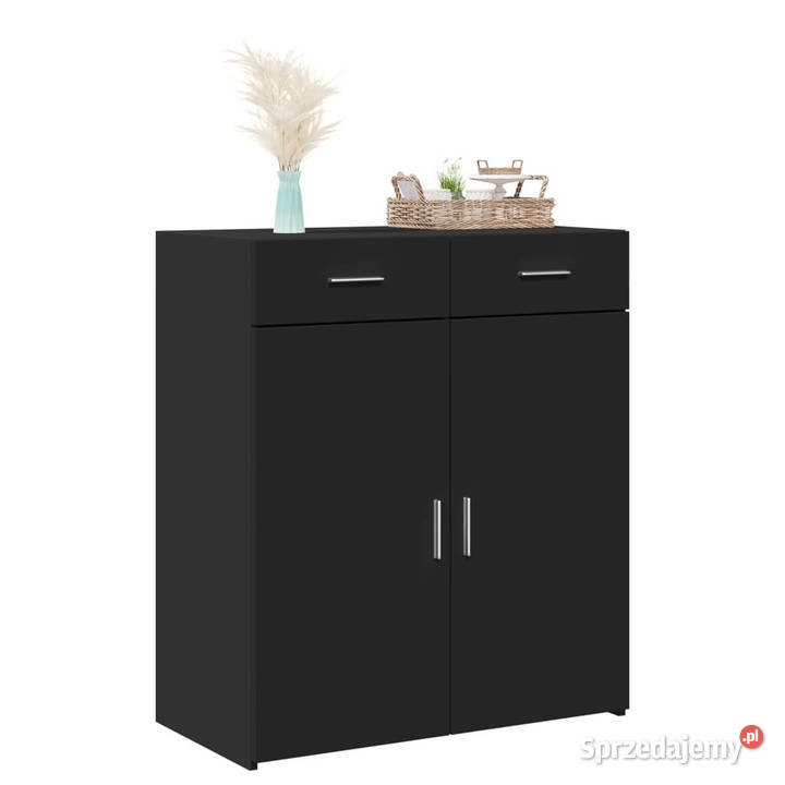 Szafka czarna 80x425x93 materiał drewnopochodny mazowieckie Warszawa