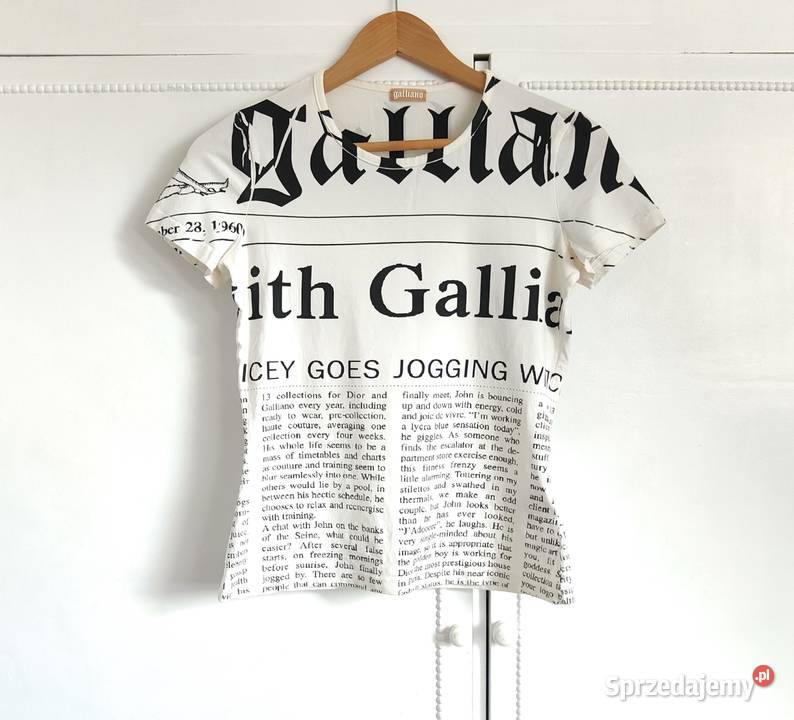 Bluzka top biały Gazette John Galliano S 2000 Szczecin