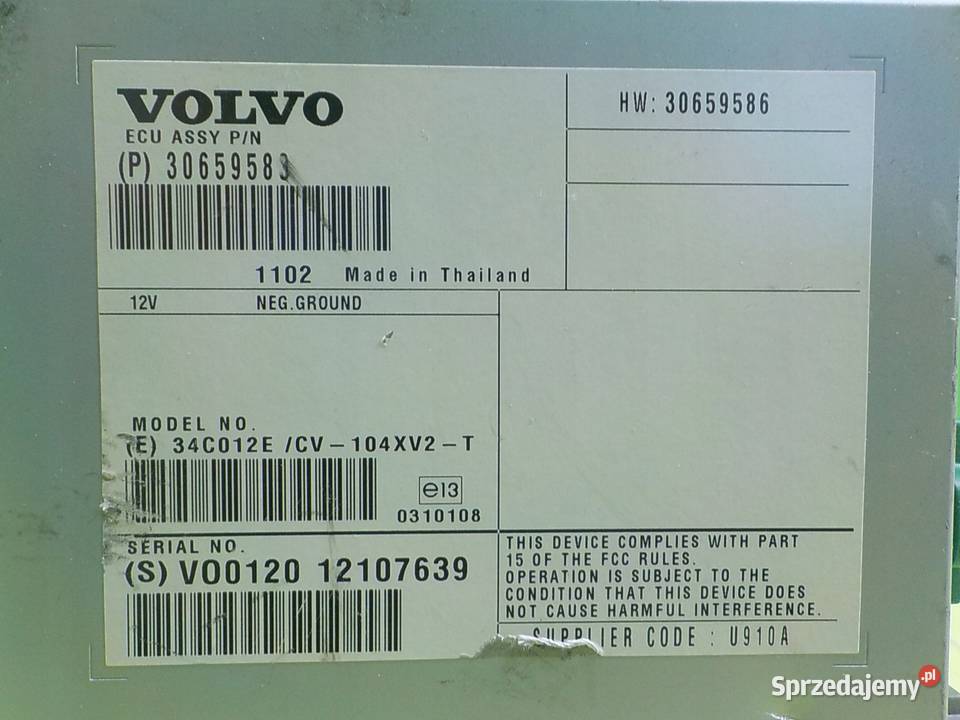 VOLVO S60 II 11r 20 D3 KOMBI wzmacniacz radia osobowe Suków