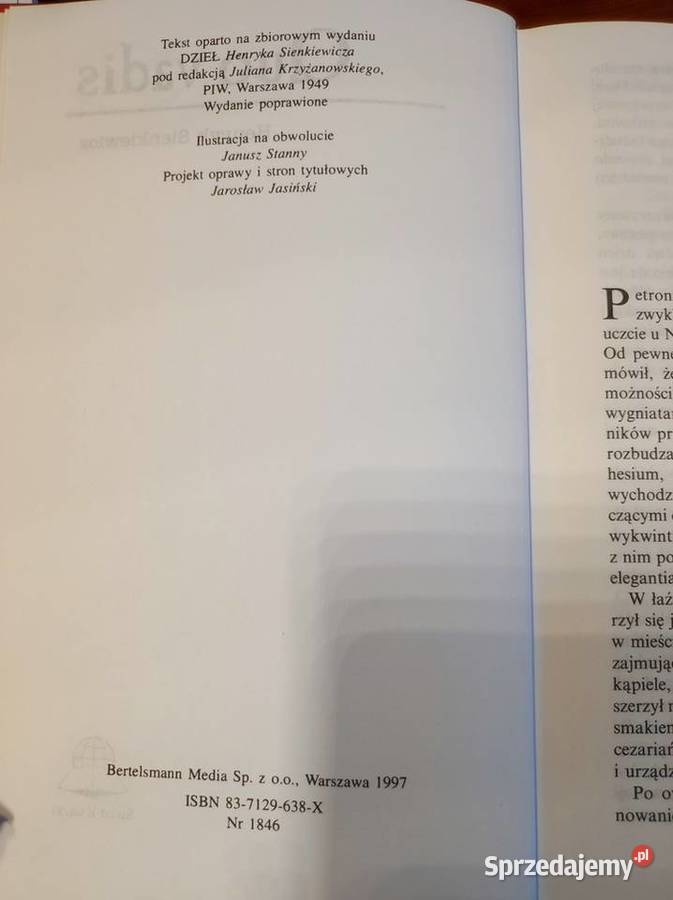 Sienkiewicz Henryk Quo Vadis Świat Książki Kielce