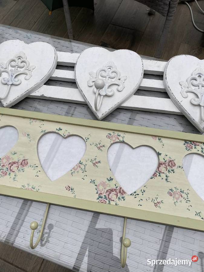 Vintage Glamour wieszak drewniany garderoba biały Bystrzyca Kłodzka