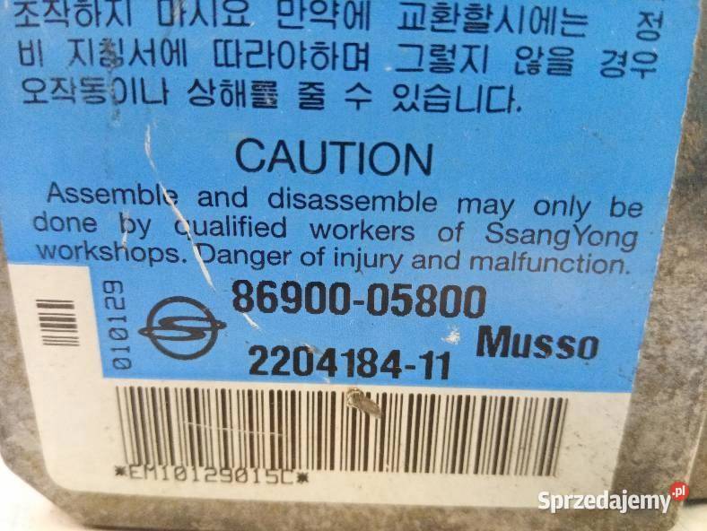 SENSOR AIRBAG 8690005800 SsangYong Musso I Komputery świętokrzyskie