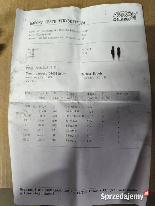 Wtryski 25dci renault opel Białystok