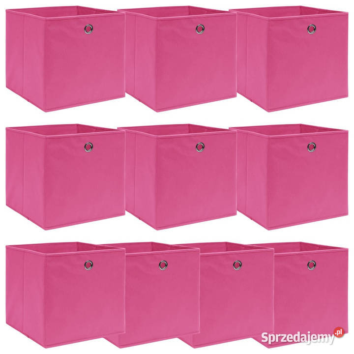 Pudełka 10 różowe 32x32x32 tkanina WM288347 Warszawa