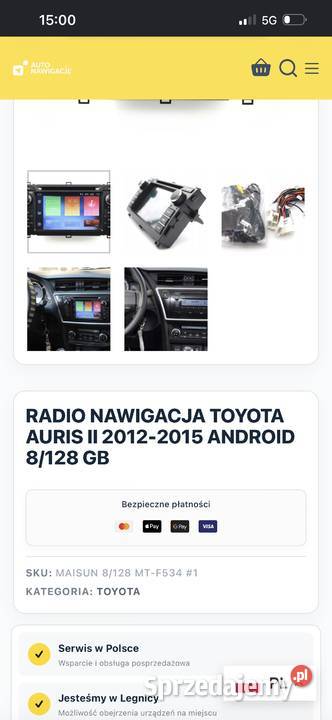 Smart Auto Radio Android Toyota Auris 20122015 Warszawa