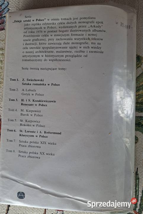 Sztuka Romańska w Polsce 1 Dzieje sztuki w ISBN 8321333893 Kraków sprzedam