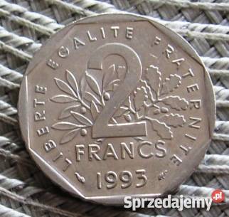 Francja 2 Francs 1993rJean Moulin Kalisz sprzedam