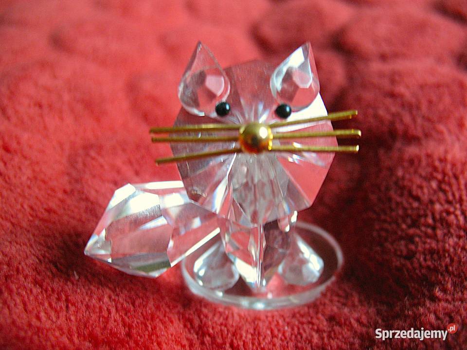 Kot szkło szlifowane kryształowe figurka 45 x 4 Siedlce sprzedam