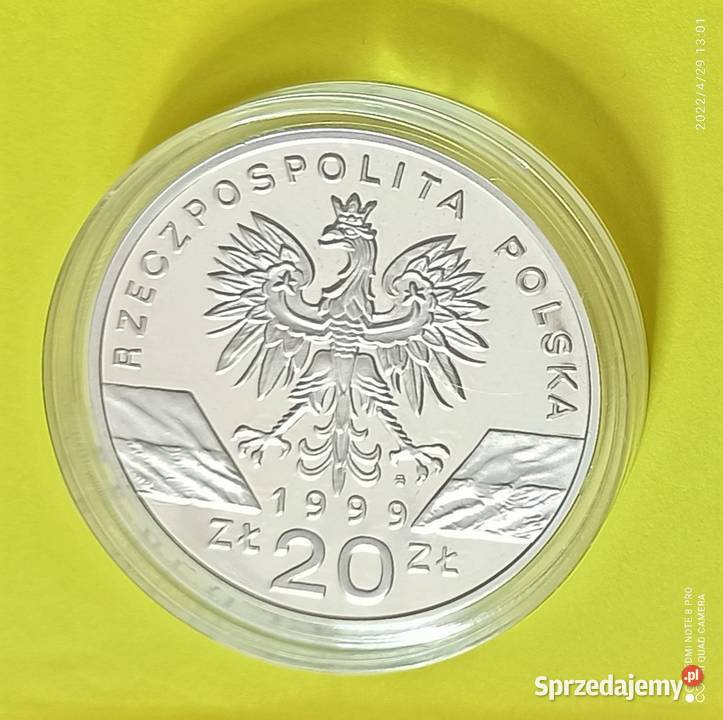 Moneta srebrna 20 1999 Wilk Wrocław