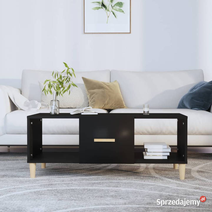 Stolik kawowy czarny 102x50x40 materiał mazowieckie Warszawa