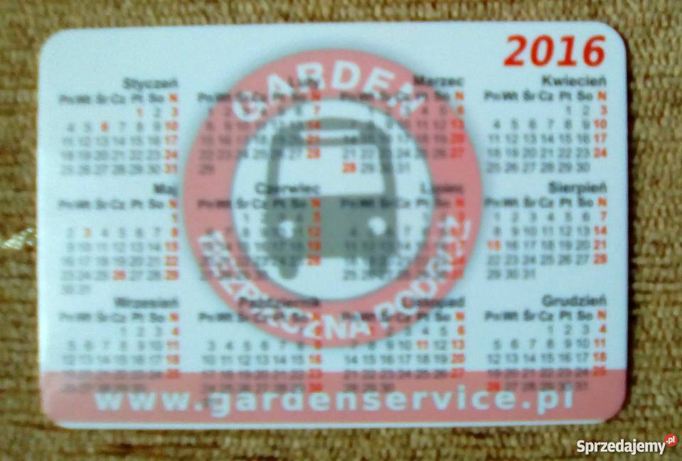 KALENDARZYK LISTKOWY 2016 GARDEN BEZPIECZNA Piszczac