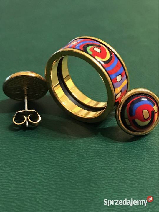 Kolczyki i pierścionek Frey Wille złote Kolczyki Warszawa