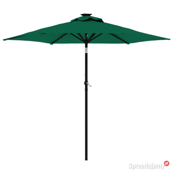 Parasol ogrodowy LED stalowy słupek zielony Warszawa sprzedam