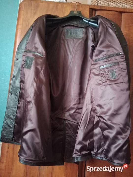Męski Płaszcz Skórzany DORJAN Rozmiar XXXL NOWY Kurtki i płaszcze Ruda Śląska
