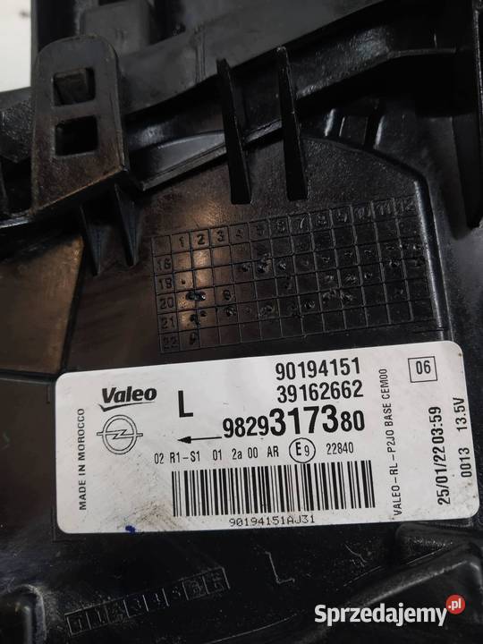 LAMPA TYŁ LEWA 5D EU 9829317380 Opel Corsa VI