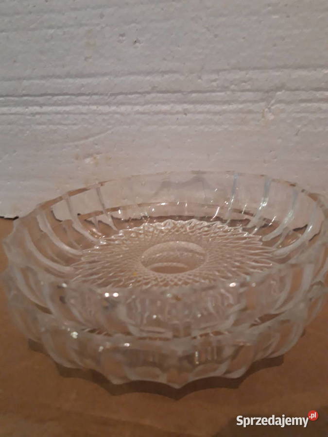 talerzyki deserowe kryształowe vintage 2 sztuki Warszawa