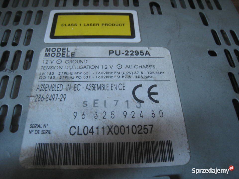 Radio oryginalne Citroen clarion xsara C5 Rok produkcji 2002 Kraków