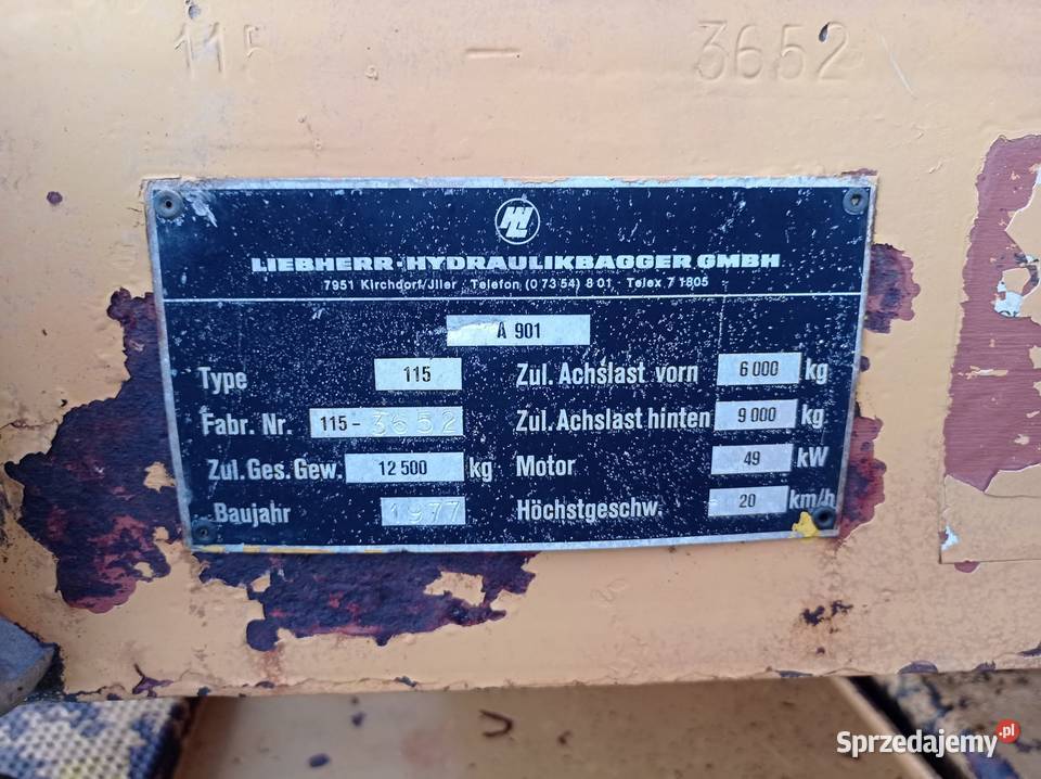 Koparka Liebherr 901 C Koparki dolnośląskie Bielawa