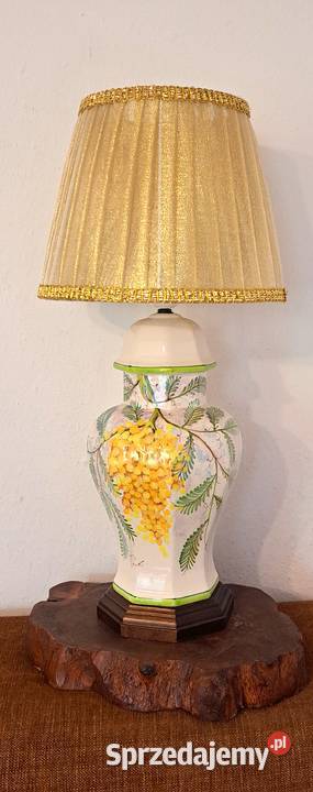 porcelanowa sygnowana ręcznie malowana lampa Warszawa