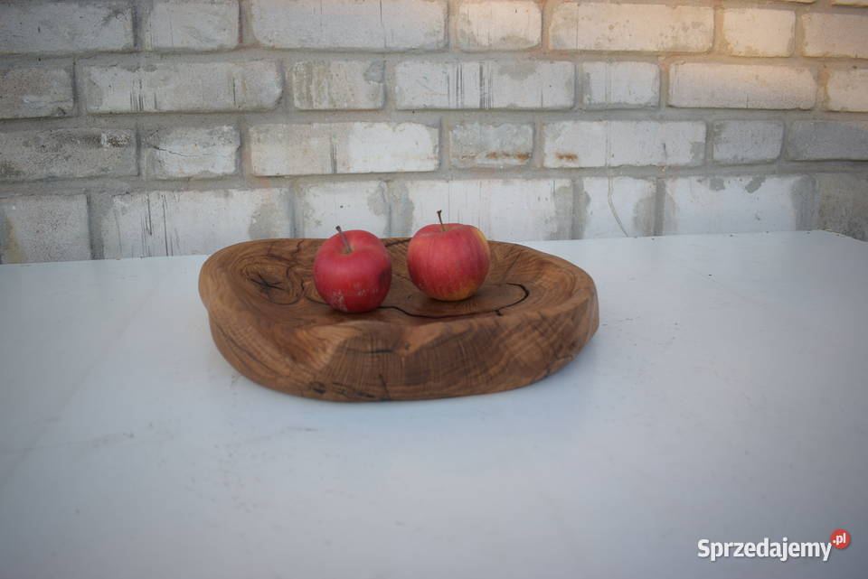 Dębowa misa na owoce z litego drewna Połaniec