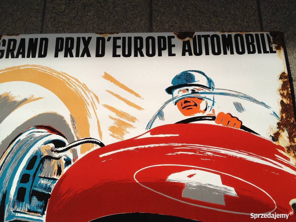 Stary Emailschild Grand Prix Monaco 1955 Wałbrzych sprzedam