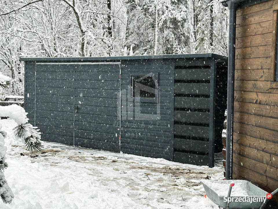 Domek Ogrodowy Schowek Blaszany 5x3 1x3 Antracyt Przemyśl