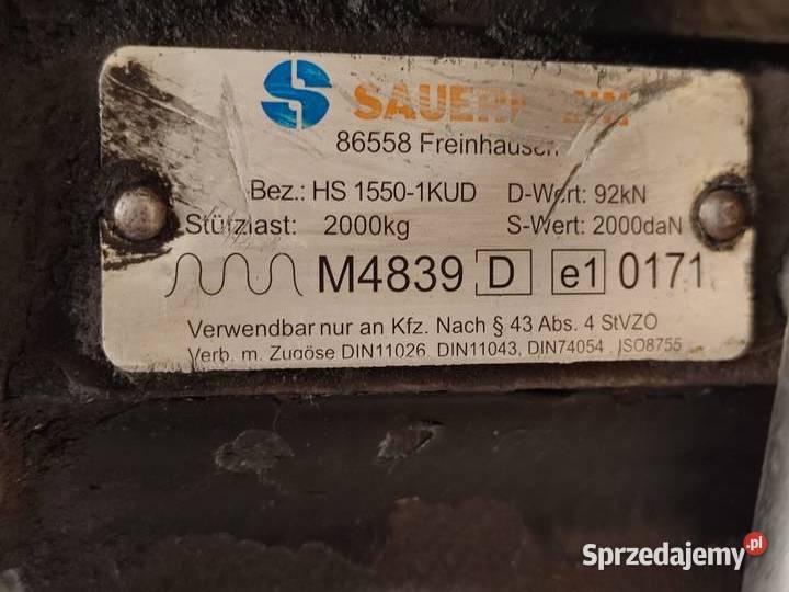 Zaczep automatyczny SAUERMANN HS1550 1KUD