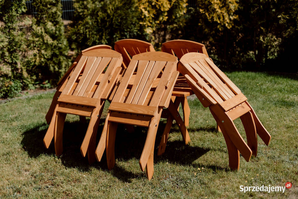 Meble ogrodowe drewniane składane typ X lamel 7 inny kolor Kalety